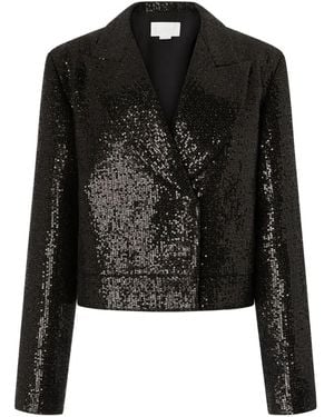 Genny Sequinned Blazer - Black