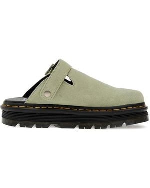 Dr. Martens Flache Zebzag Plateau-Mules Mit Schnallenverschluss - Grün