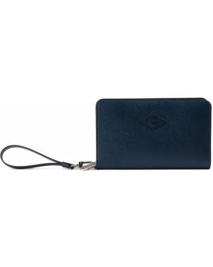 Doucal's Palmellato Leather Double-zip Wallet - Blue