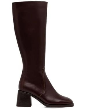 JONAK PARIS Bottes Diou Hauteur Genou À Bout Carré - Marron