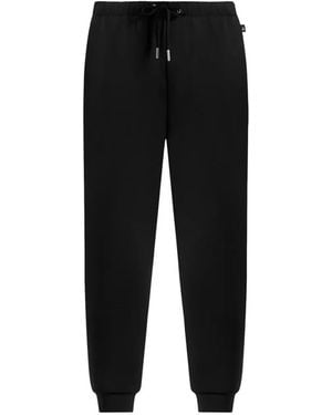 Manière De Voir Dion Tapered-Fit Elasticated-Cuffs Track Trousers - Black