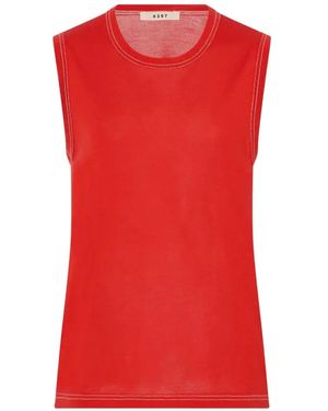 6397 Top Con Cuello Redondo En Contraste - Rojo