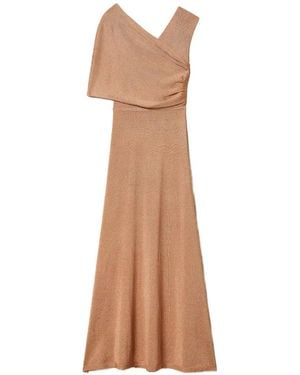 Twinset Asymmetric Maxi Dress - Natural