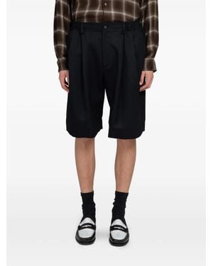 Ssstein Geplooide Shorts - Zwart