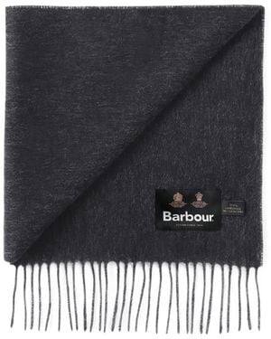 Barbour Fringed Wool Scarf - Black