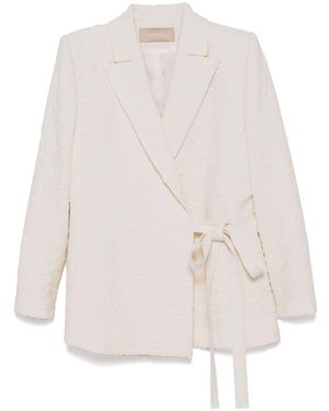 Elie Saab Embroidered Cady Blazer - White