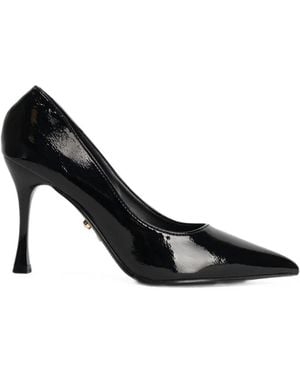 Twentyfourhaitch Cyclor Patent-Finish Pointed-Toe Pumps - Black