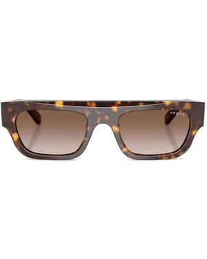 Vogue Eyewear Dark Havana Geometric Sunglasses - Brown
