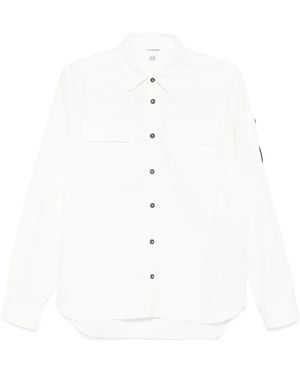 C.P. Company Lens-Detail Cotton Shirt - White