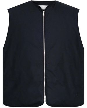 Jil Sander Gilet Con Zip - Blu