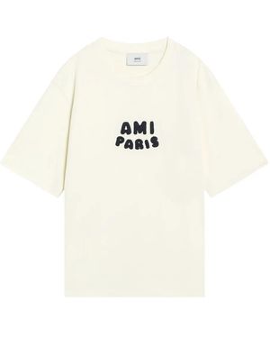 Ami Paris Logo-Patch T-Shirt - White
