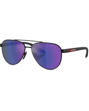 Prada Linea Rossa Metal Frame Sunglasses - Blue