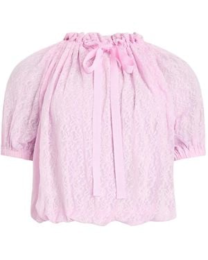 Patou Lace-Detail Blouse - Pink