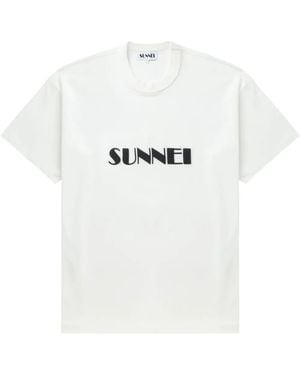 Sunnei T-Shirt Mit Logo-Print - Weiß