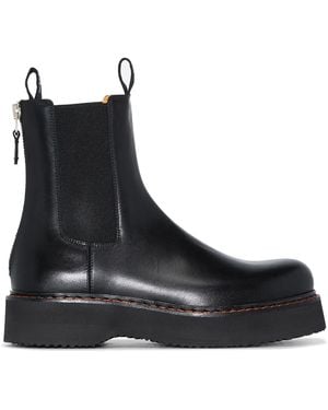 R13 Botas chelsea con costuras en contraste - Negro