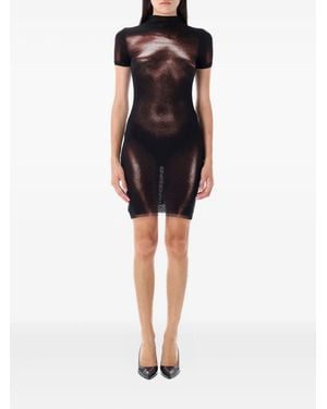 Jean Paul Gaultier メッシュ ミニドレス - ブラック