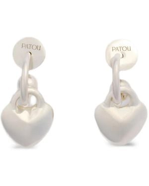 Patou Oorringen Met Hart - Wit