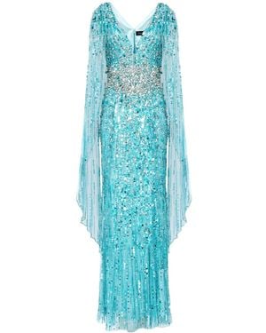 Jenny Packham Abito Da Sera Honey - Blu