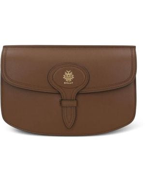 Bally Bandolera con placa del logo - Marrón