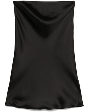 Norma Kamali Bias-Cut Strapless Mini Dress - Black