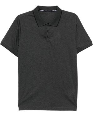 Karl Lagerfeld Poloshirt mit Logo-Prägung - Schwarz