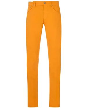 PT Torino Logo-Patch Chino Trousers - Orange