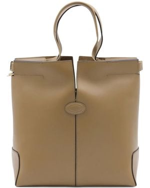 Tod's レザー ハンドバッグ - ナチュラル
