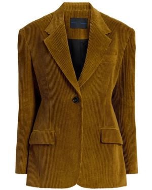 Proenza Schouler Single-Breasted Corduroy Blazer - Green