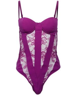 Fleur du Mal Body Aus Spitze - Lila