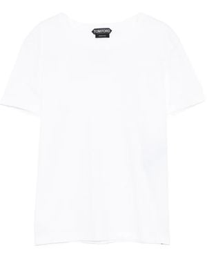 Tom Ford Logo-Embroidered Cotton T-Shirt - White
