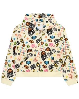 *BABY MILO® STORE BY *A BATHING APE® Baby Milo Graphic-Print Zip-Up Hoodie - Metallic