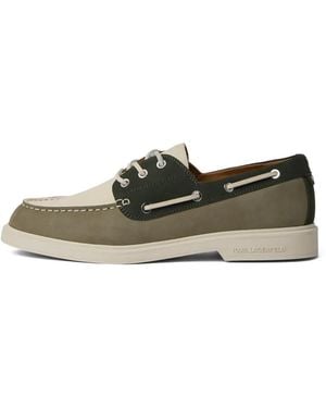 KARL LAGERFELD Kori Tri-colour Boat Shoes - Green