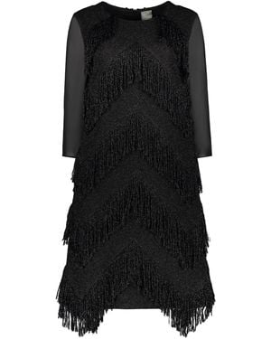 Lorena Antoniazzi Fringed Dress - Black