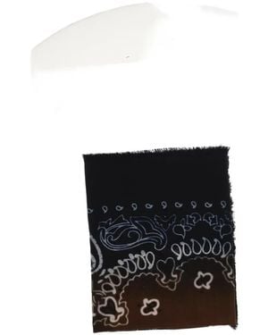 Destin Paisley-Print Frayed Scarf - Weiß