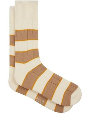 Paul Smith Striped Cotton Socks - Natural