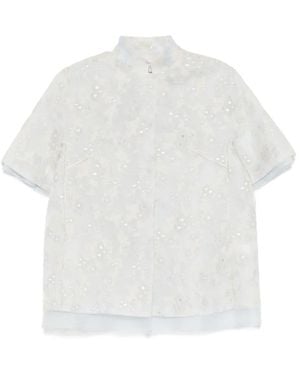Shiatzy Chen Chaqueta con cuello mao - Blanco