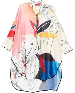 F.R.S For Restless Sleepers Robe-Chemise Courte À Fleurs - White