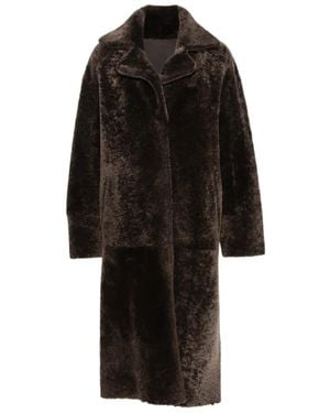 Arma Ines Mantel Aus Faux Fur - Schwarz
