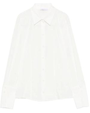 Patrizia Pepe Jacquard-Patterned Poplin Shirt - White