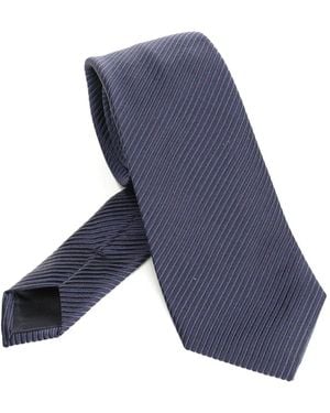 Giorgio Armani Striped Tie - Blue