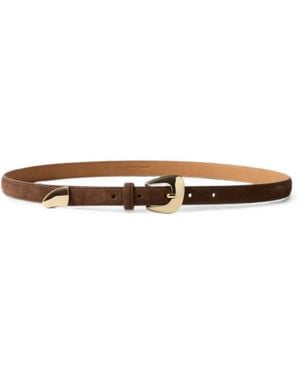 Claudie Pierlot Suede-Finish Buckle-Fastening Belt - White