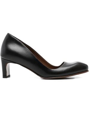 Our Legacy Karasu Leather Heeled Court Shoes - Black