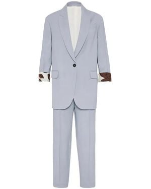 Brunello Cucinelli Tailored Cropped Pants - Blue