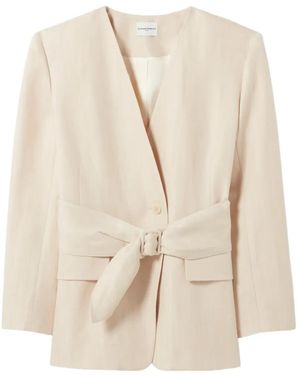 Claudie Pierlot Blazer Met Ceintuur - Naturel