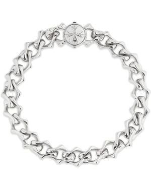 Emanuele Bicocchi Polished-Chain Logo-Detail Bracelet - Metallic