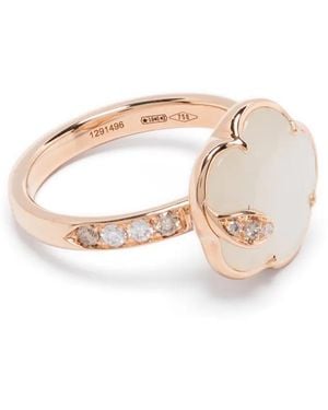 Pasquale Bruni 18Kt Petit Joli Lunaire Rotgoldring Mit Diamanten Und Perlen - Weiß