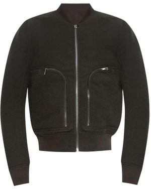 Rick Owens Zip-Fastening Pocket Bomber Jacket - Black