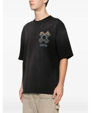 Amiri Quad Zip Monogram Knitted Polo Shirt in Black for Men | Lyst