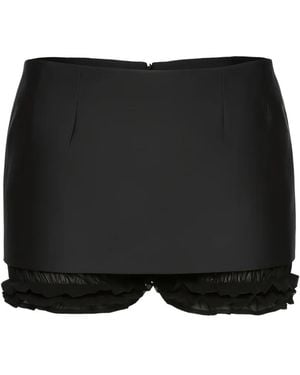 Magda Butrym Miniskirt With Shorts - Black