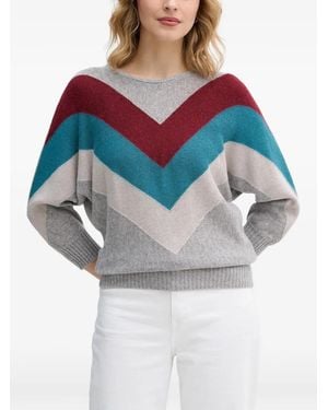 Benetton Jersey De Punto Chevron - Gris
